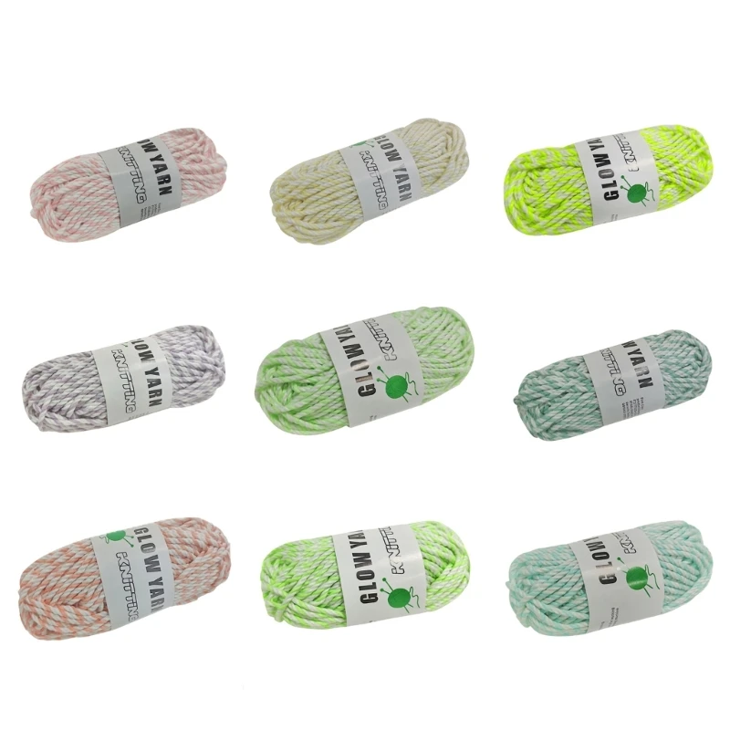 

Фотолюминесцентная пряжа для вязания крючком, пряжа смешанных цветов для вязания крючком