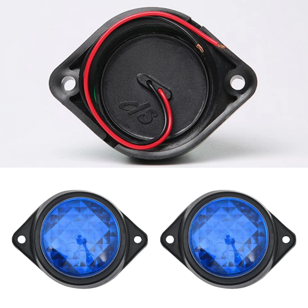 

1 Pair Truck Side Lights Width Lights LED Ship Signal Lamp Blue White Light Waterproof IP68 Universal Car Lights