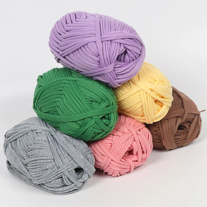 

Woven bag cloth thread coarse wool hand woven Crochet DIY material bag DIY Crochet wire wool yarn (100g About 40 meters long.)