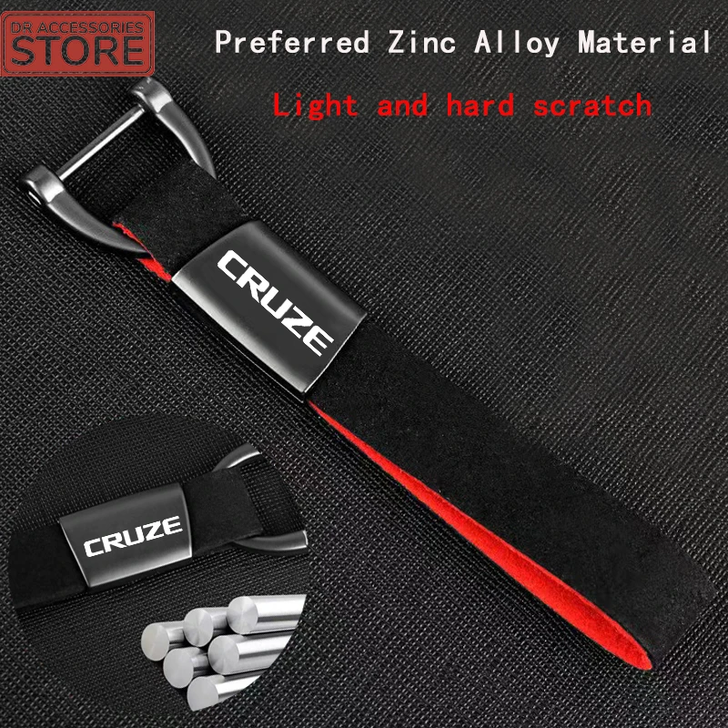 

For Chevrolet Cruze 2011 2012 2013 2014-2020 Accessories Custom LOGO Car Keyring Zinc Alloy Suede Leather Keychain