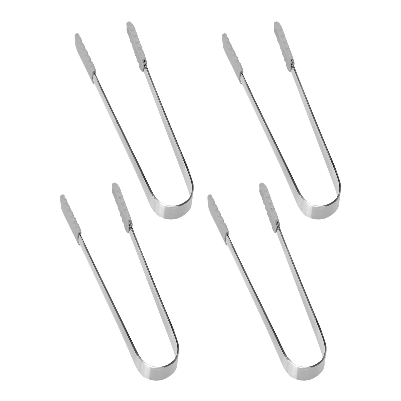 

Ice Cube Tongs Stainless Steel Sugar Food Clips Silicone Clamps Fruit Kitchen Supplies