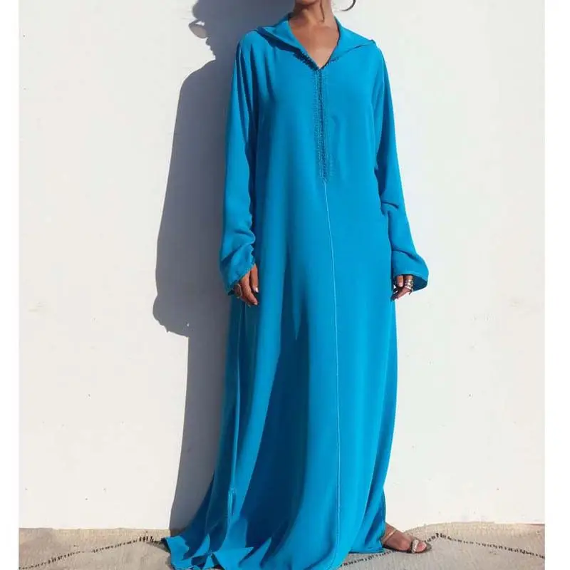 

Dress Ramadan Muslim Dubai Hijab Elegant Vintage Long Sleeve Muslim Abaya Islam Turkey Long Dress Kaftan Jellaba Moroccan 2022