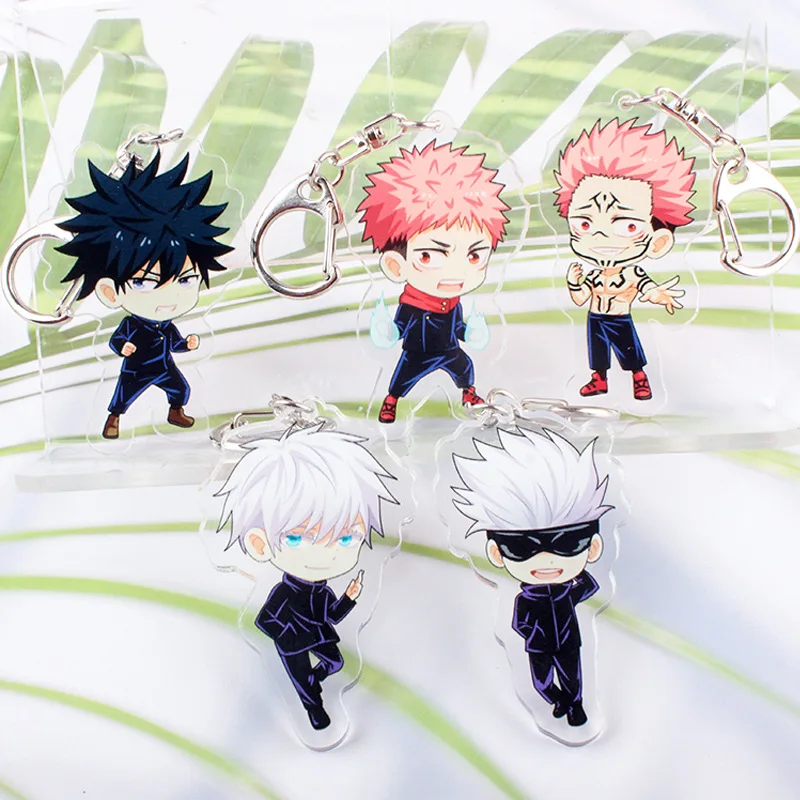 

Anime Jujutsu Kaisen Acrylic Keychain Cosplay Yuji Itadori Fushiguro Megumi Gojo Satoru Key Chains Keyring