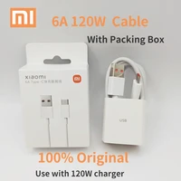 6a 120w xiaomi cable compatiable with 120w mi charger quick fast charge for mi 9 11 10 10x redmi note 9 pro k30 120w xiaomi