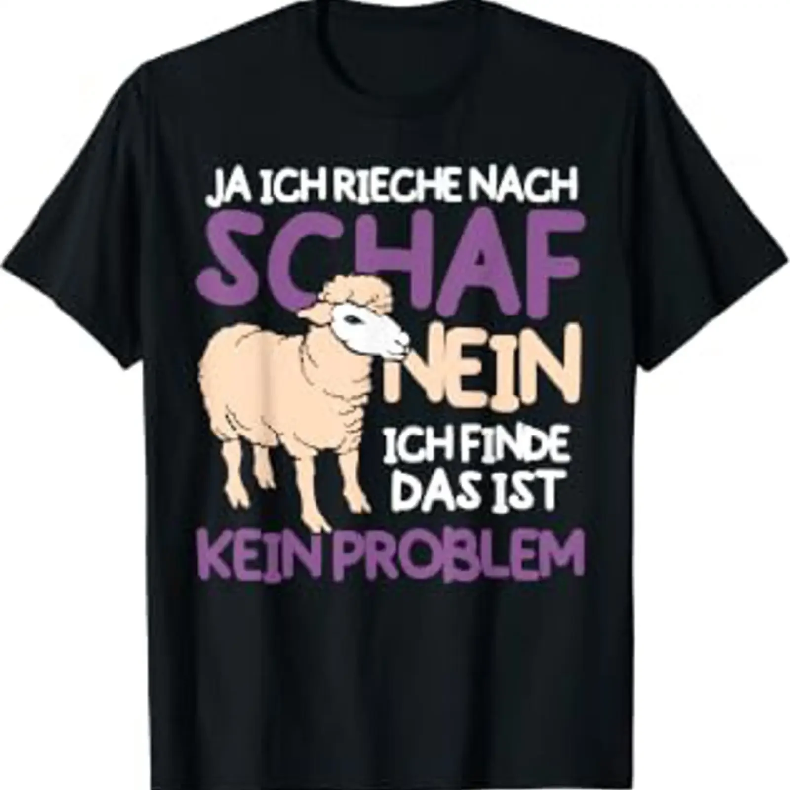 Фото Schäfer Hirte Ja ich rieche nach Schaf Футболка винтажная, с эффектом потертости, универсальная, удобная, повседневная, для ежедневной носки, в стиле стритвир. №1