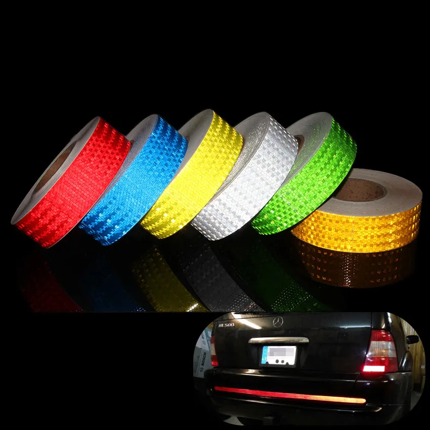 

Car Reflective Tape Stickers Car Styling For Automobiles Safe Material Car Truck Motorcycle Cycling Reflective Tape White Orange