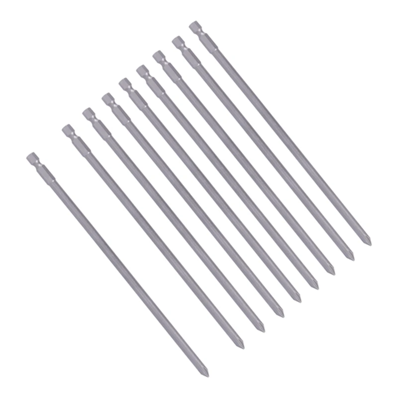 Promotion! 9Pcs 1/4 Inch 200Mm Ph1 Ph2 Phillips Magnetic Long Hex Cross Head Screwdriver Bits S2 Electric Drill Power Driver Too |