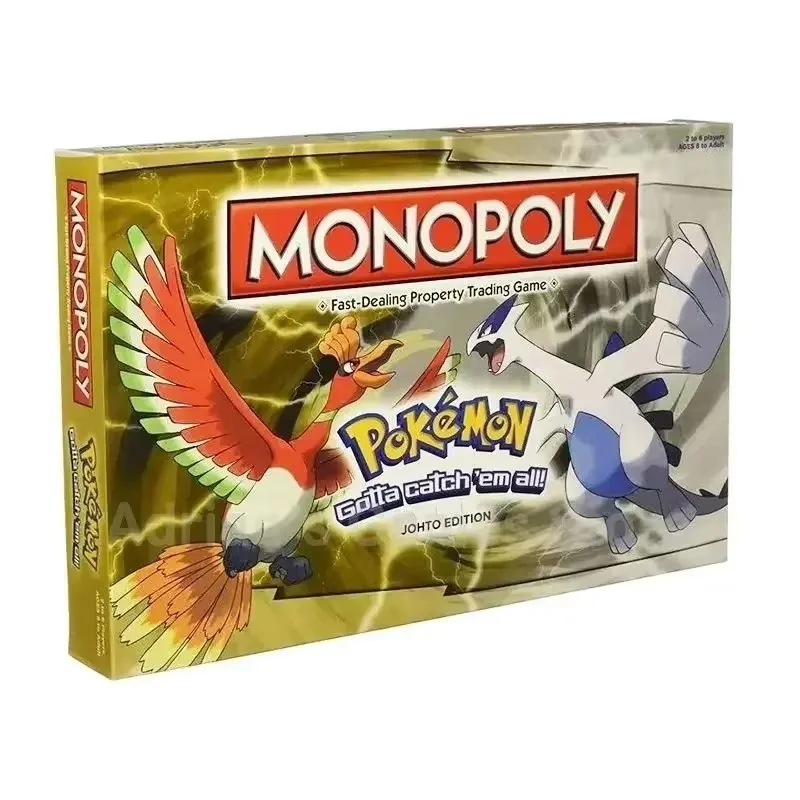 Настольная Игра Pokemon Monopoly Johto Edition Английская Версия Для 2-6 Игроков Candy House