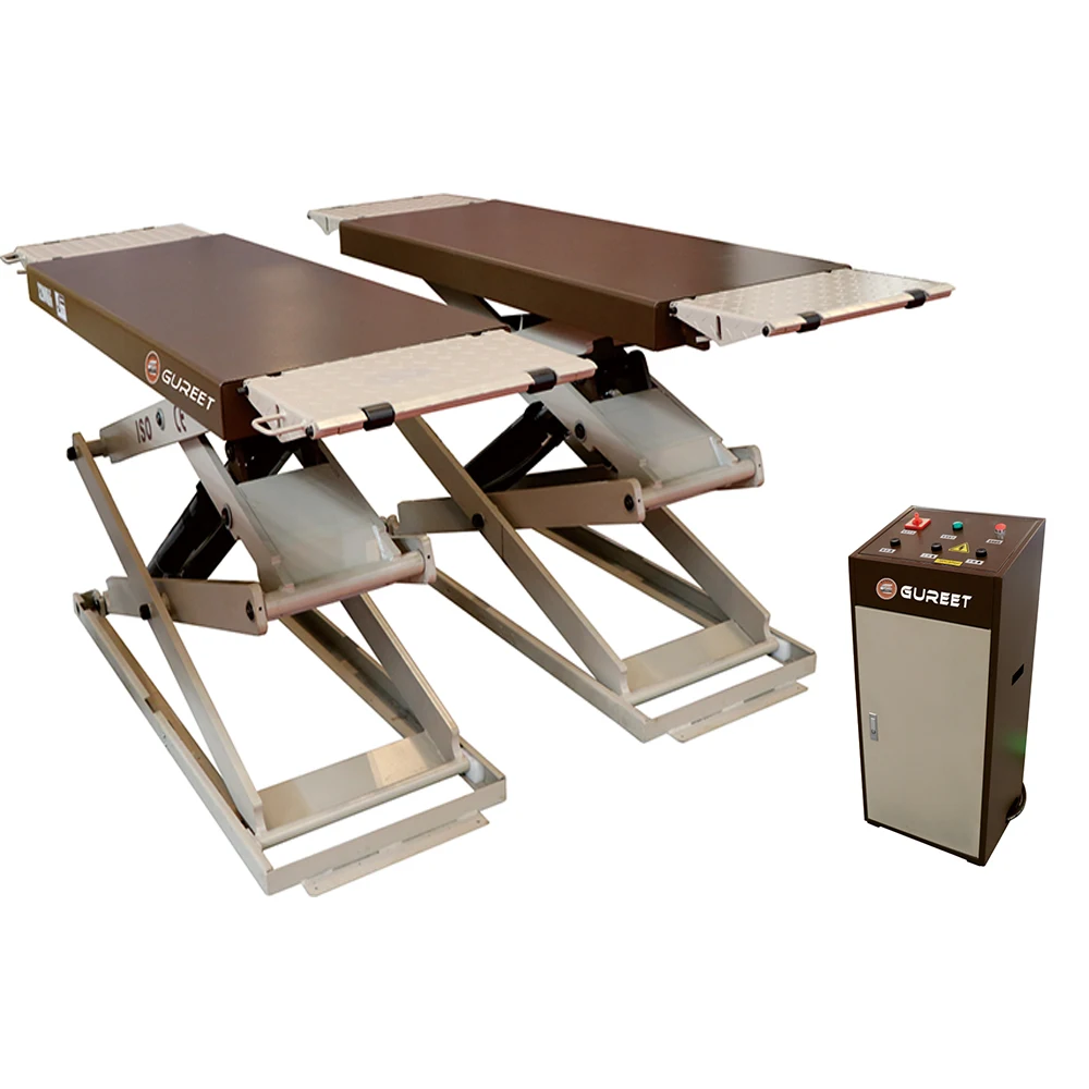 Ультратонкий ножничный автомобильный подъемник 3200 кг гидравлический