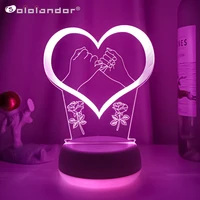 3d led night light new illusion night light 3d illusion table lamp romantic gift for girlfriend engagement gift home decoration