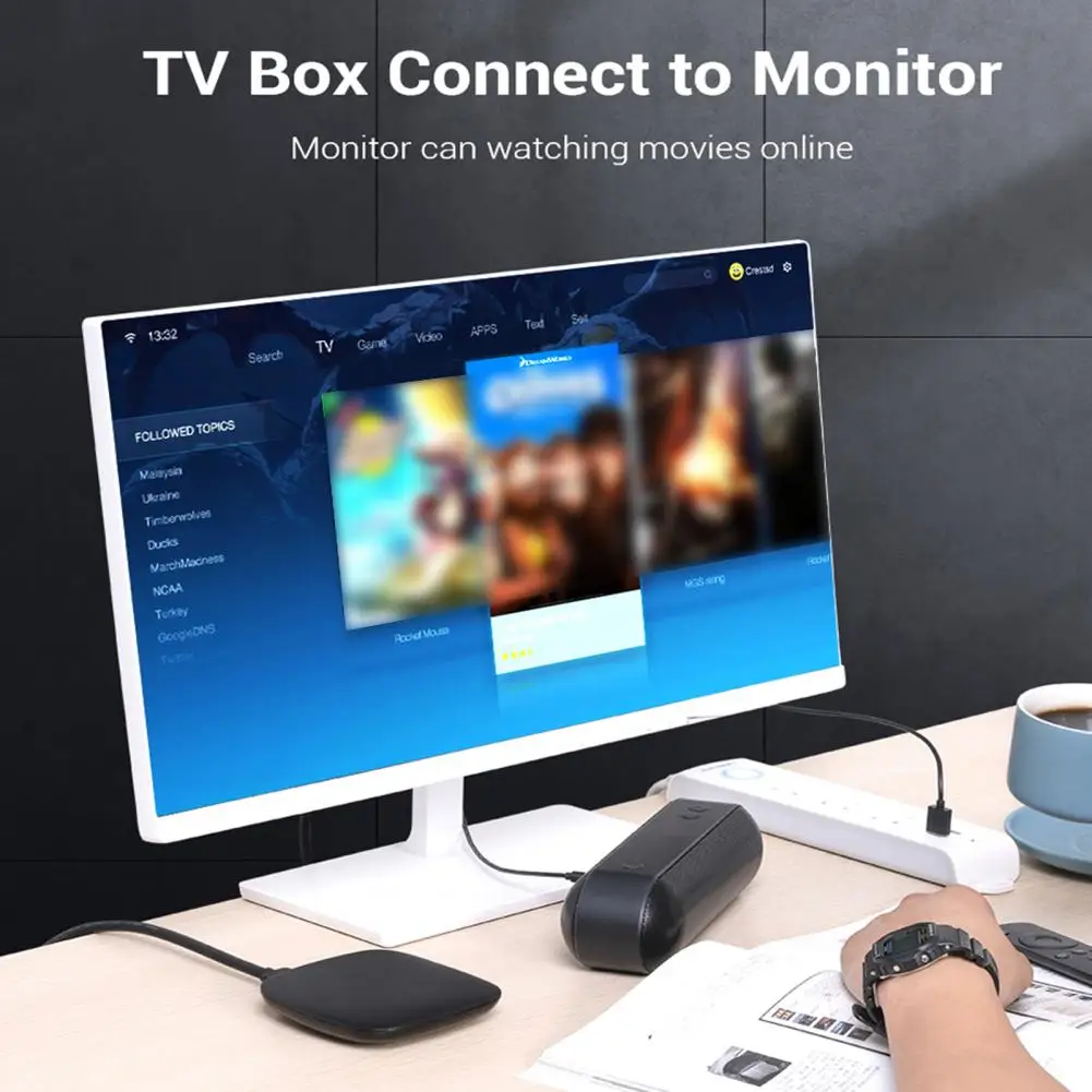 

Converter Cord High Resolution Fast Transmission Plug Play HDMI-compatible Male to VGA 3.5mm Video Adapter Cord for Laptop