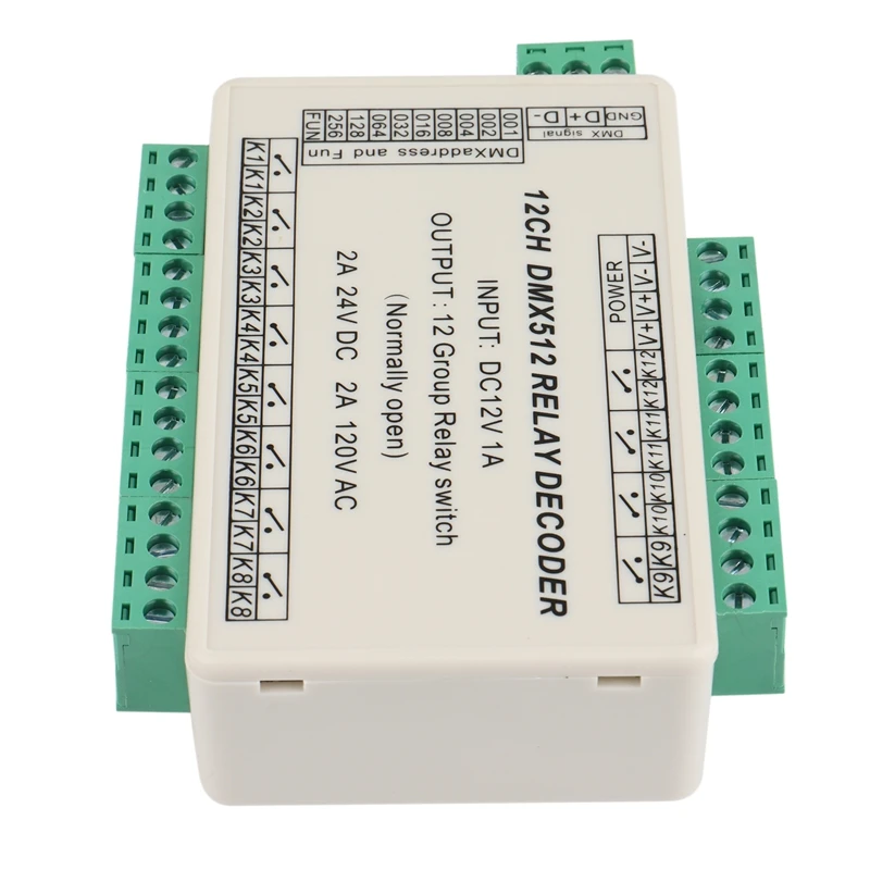 Релейный выключатель 12 каналов контроллер сигнала DMX512 релейный выход WS-DMX-RELAY-3CH