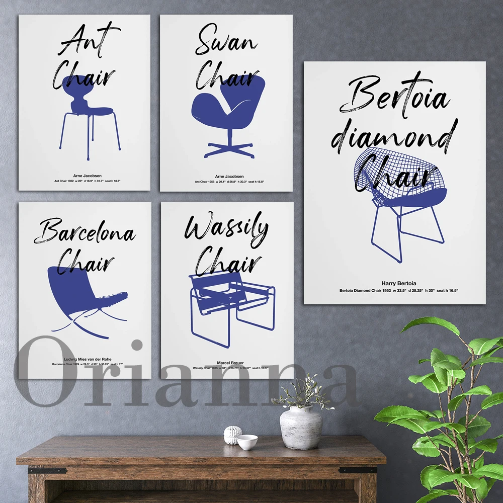 Стул Дизайнерская серия постер стул мебель интерьер Bauhaus настенная