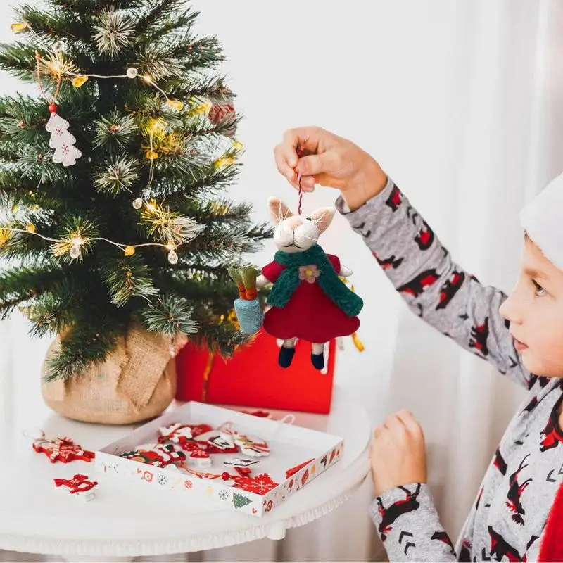 Украшение для рождественской елки ручной шерстяной фетр подвеска в виде