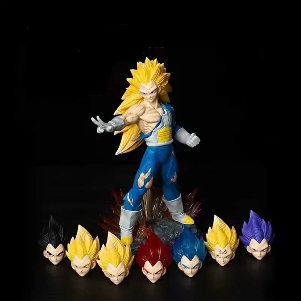 

Anime Dragon Ball Z Super Saiyan Vegeta GK Eight Head PVC Action Figure Collectible Model Doll Toy 30cm