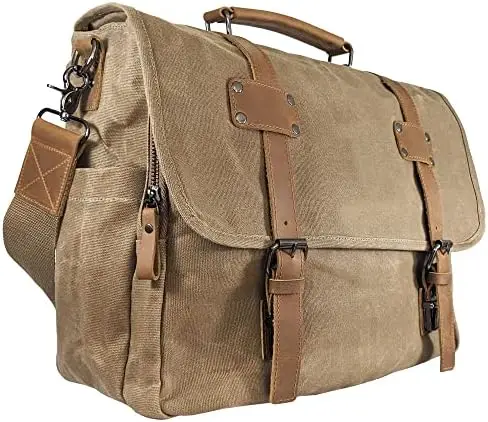 

Мужская сумка-мессенджер, рюкзак для ноутбука, рюкзак | Офисные работники, школьники, путешествия | Вощеный холст, натуральная кожа, Smo