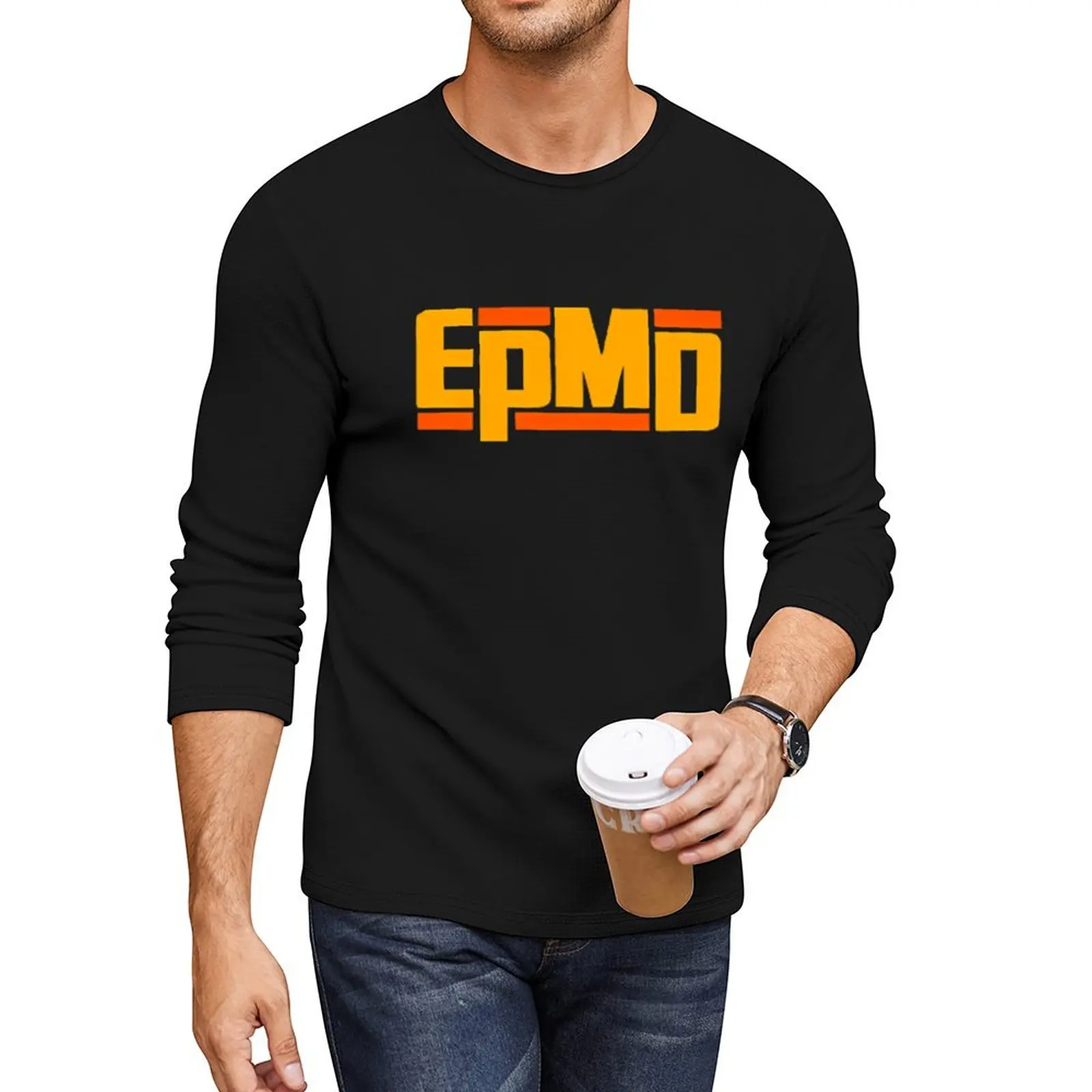 Длинная футболка EPMD быстросохнущая облегающие футболки для мужчин