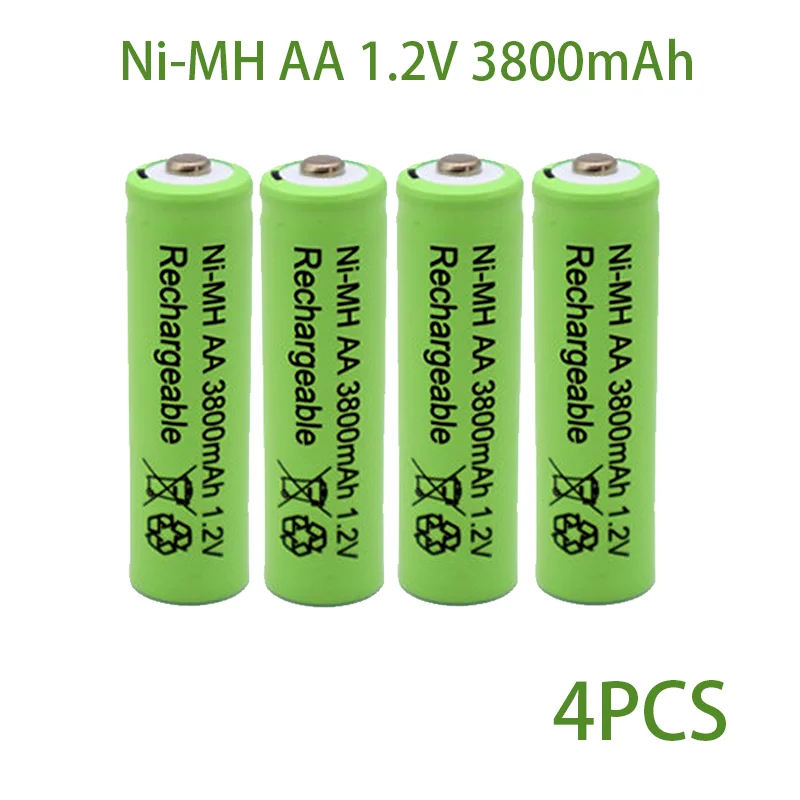 

Аккумулятор Neue AA 1,2 В, 3800 мАч, никель-металлогидридная батарейка для детей, батарейки AA 1,2 В + зарядное устройство