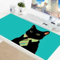 large xxl office computer desk mat table mouse pad carpet pc gamer keyboard mousepad edge white cat rubber table mat for pet
