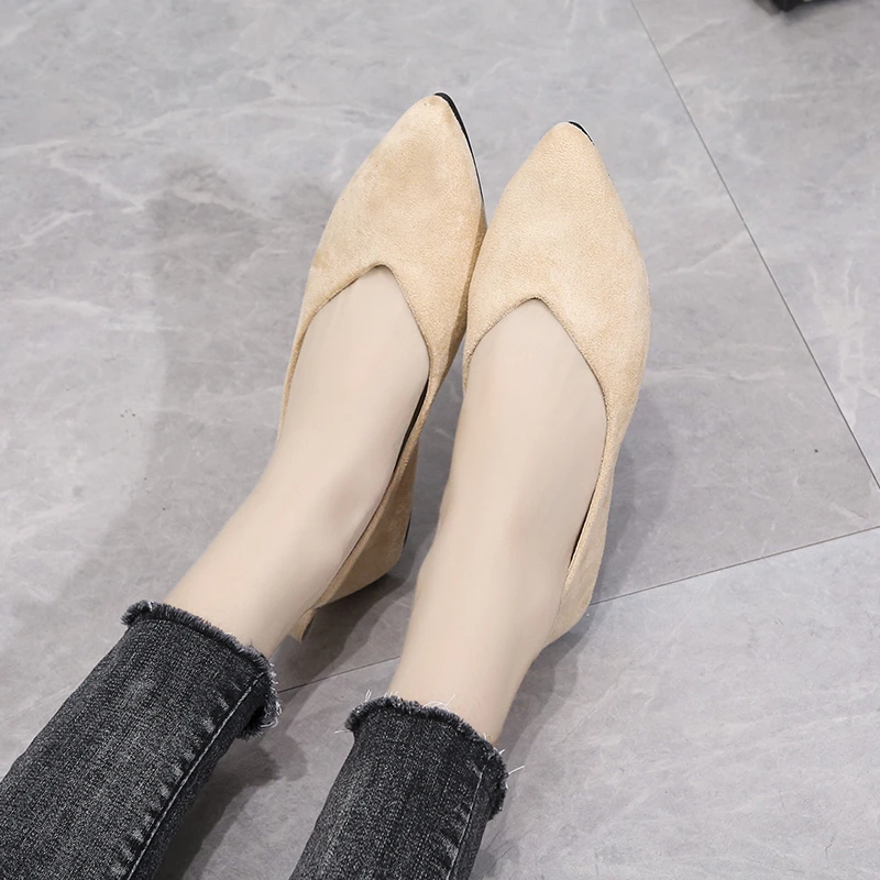 

Women's Shoes 2023 Hot Sale Slip-on Shallow Women's Flats Pointed Toe Flat with Casual Shoes Ladies Solid Light Ladies Flats