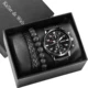 Classic Black Men Watch Bracelet Set Vintage Woven Bracelets Bead Chain Generous Quartz Wristwatch Gift Box Best Birthday Gifts Other Image