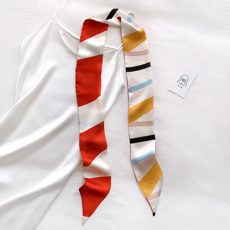 

Модный Шелковый шарф с лентой, 26 букв, чернильный рисунок, цветочные маленькие шарфы на шею, Женские платки для офиса, бандана, сумка, платки, ...