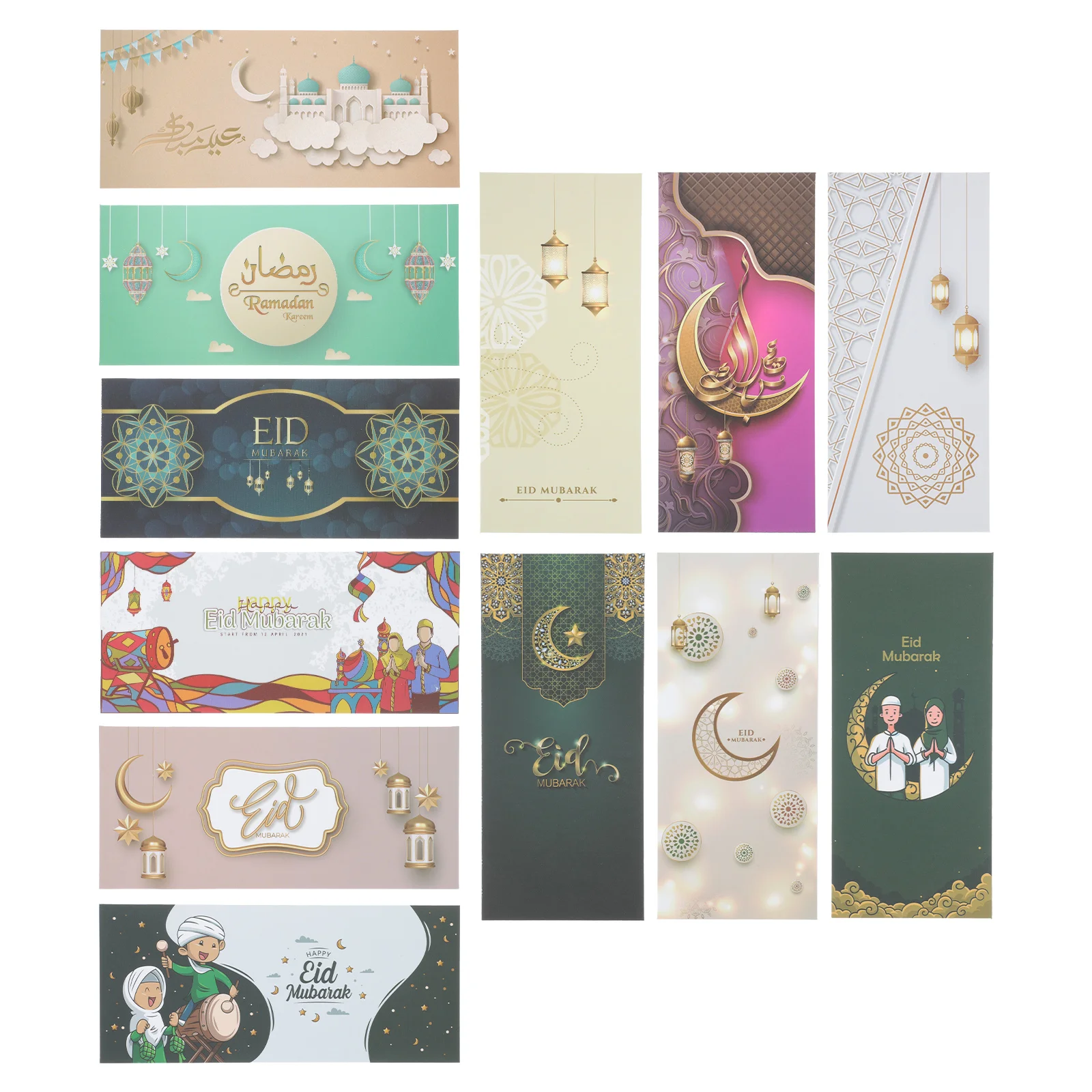 

12pcs Envelopes Muslim Ramadan Envelopes Eid Mubarak Envelopes Gift Envelope