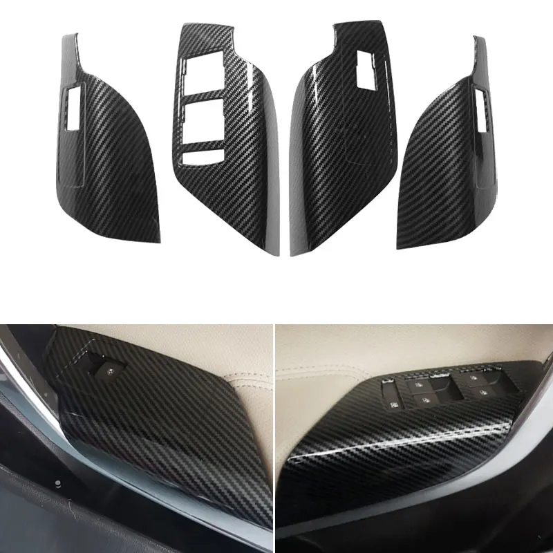 

Carbon Texture Car Styling Door Window Lifter Control Panel Cover Trim For Buick Regal 2009 2010 - 2016 For Opel Insignia MK1