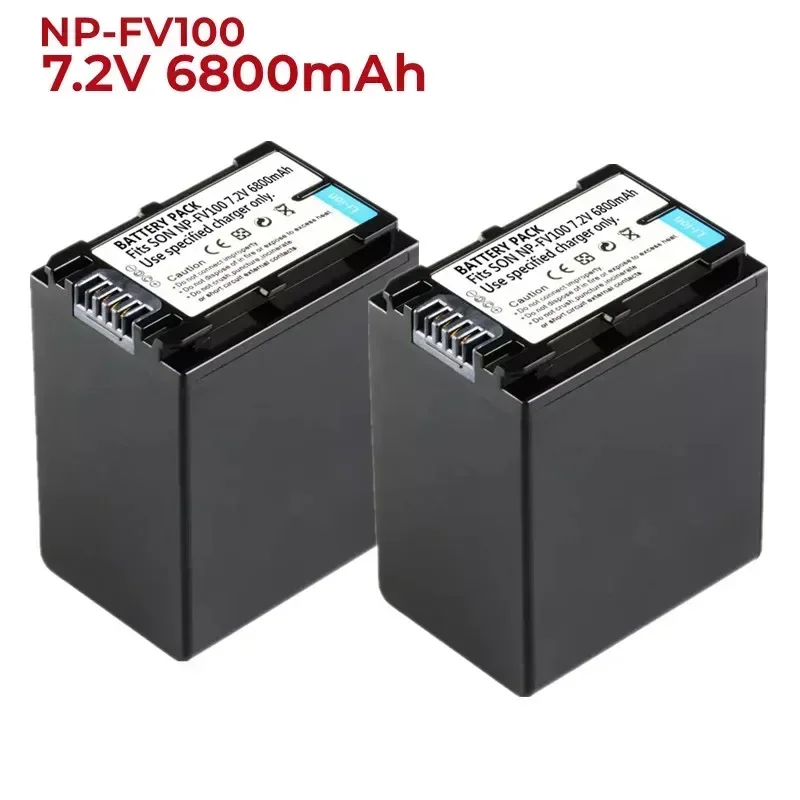 100% 1-5Pack7.2V 6800mAh NP-FV100 аккумулятор. Для Sony DCR-SR15 SR21 SX15 SX21 SX44 SX45 SX63 SX65 HDR-CX105 CX110 CX115 CX130 CX150