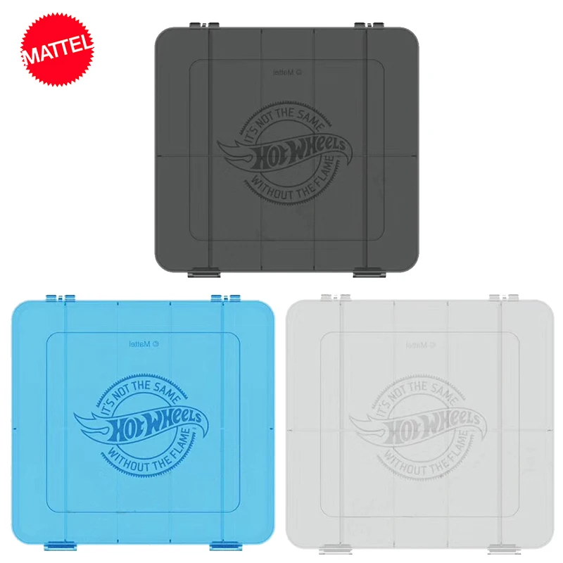Оригинальный Пластиковый Ящик Hot Wheels 1/64 для хранения автомобиля на колесиках, пылезащитная классифицированная игрушка для детей, большая емкость для парковки