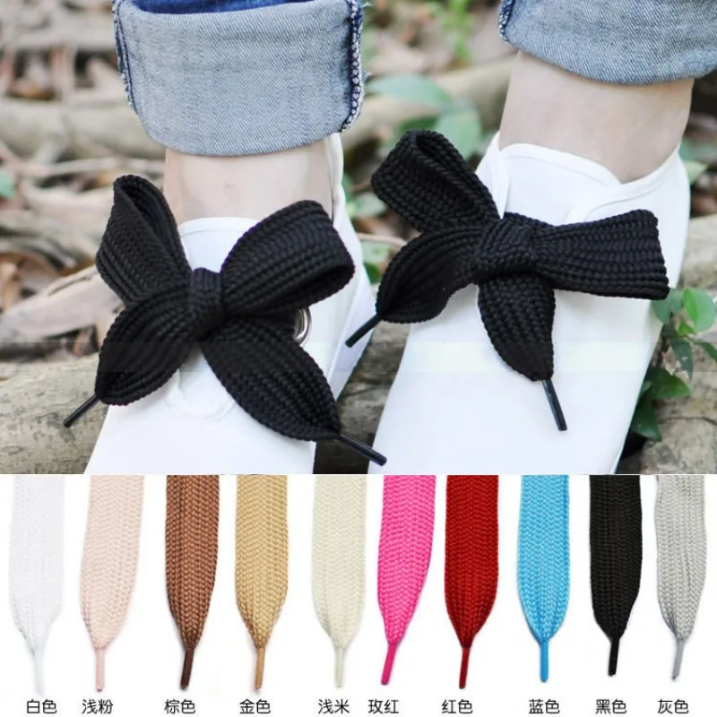 Wholesale 10 Pairs Black&White 3CM Width Flat Shoelaces Shoes Strings 60cm/23.5''