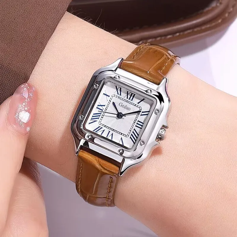 

2023 new best-selling business luxury brand watch for women leisure simple leather quartz womens watches часы женские наручные