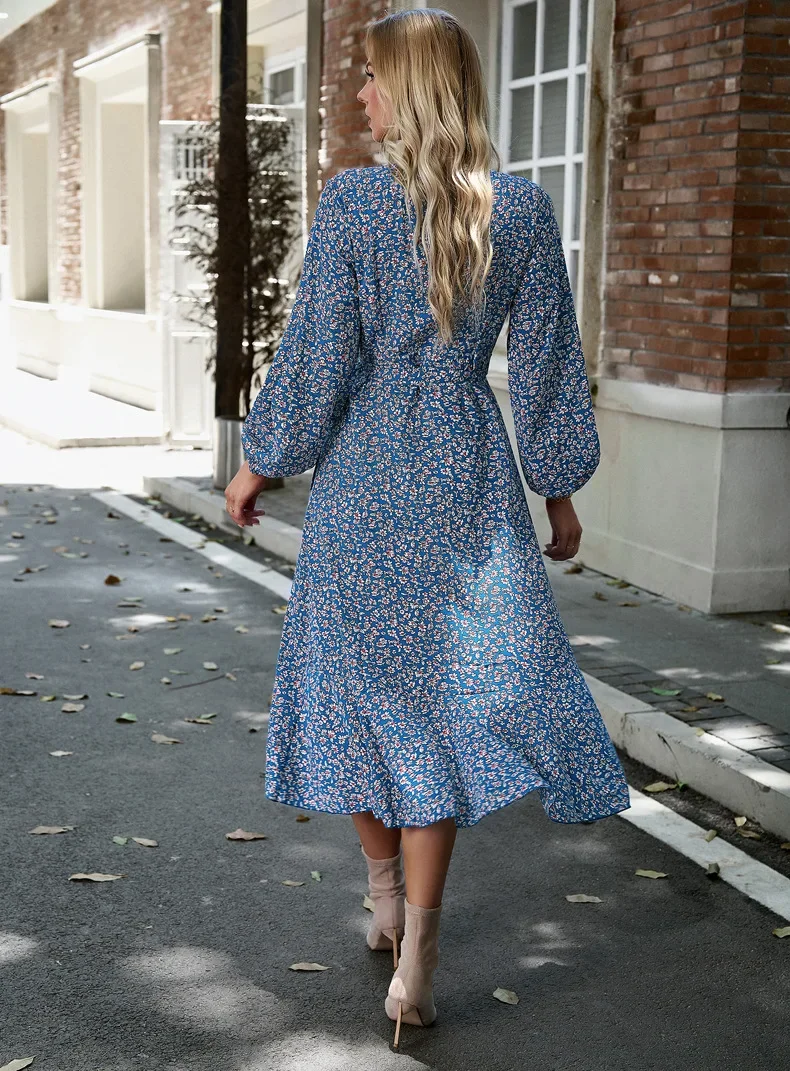 Женское шифоновое платье средней длины винтажное дизайнерское с принтом