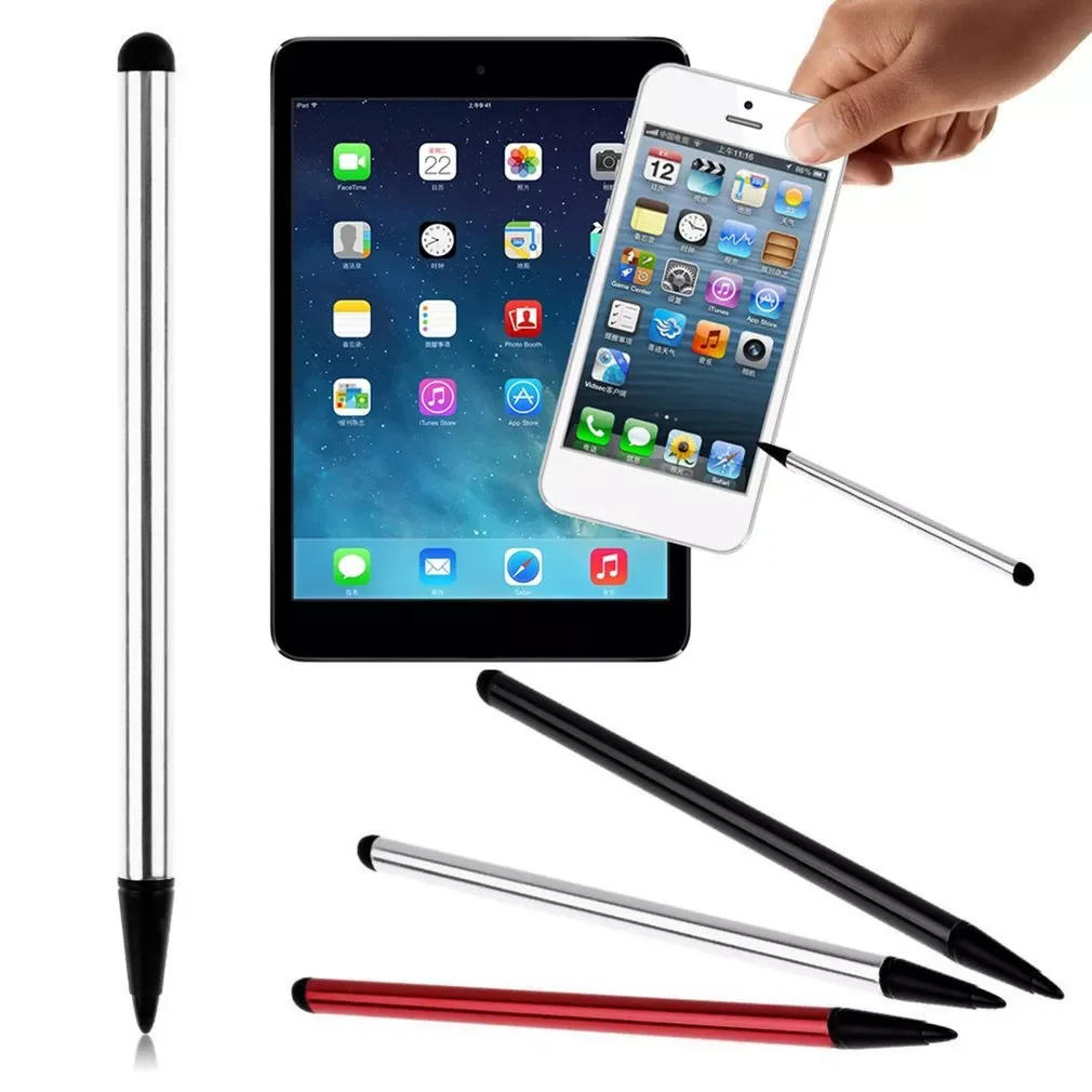 

2-in-1Multifunction Touch Screen Pen Universal Stylus Pen Resistance Touch Capacitive Pen for Smart Phone Tablet PC Random Color