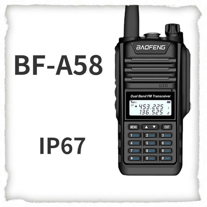 Baofeng A58 Waterproof Machine UV2 Two-stage Intercom Civilian Handhold High-power Self-driving Tour Baofeng FM BF