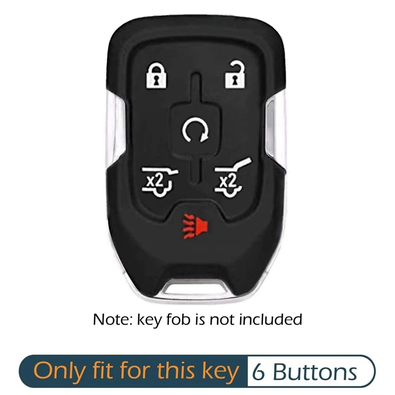 2 шт. 6 кнопок брелок с дистанционным управлением чехол без ключа для Chevrolet Tahoe Suburban