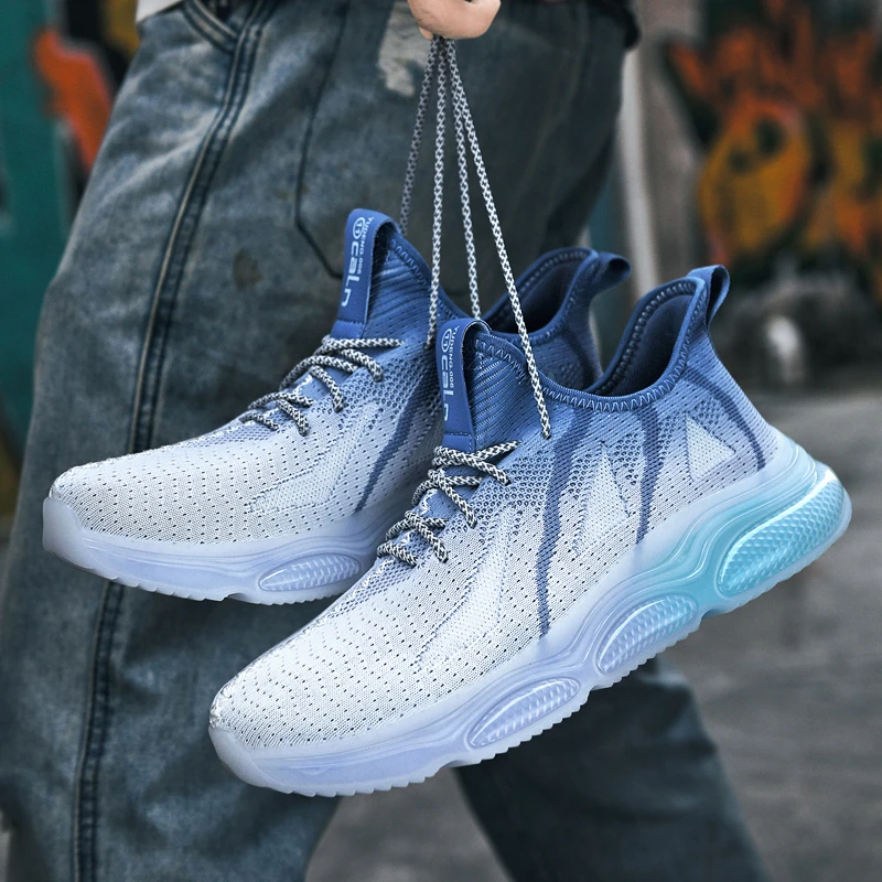 

New Men's Sports Shoes Comfortable Casual Trend Lightweight Walking Basketball Breathable Tennis Shoes Men's Vulcanized Shoes