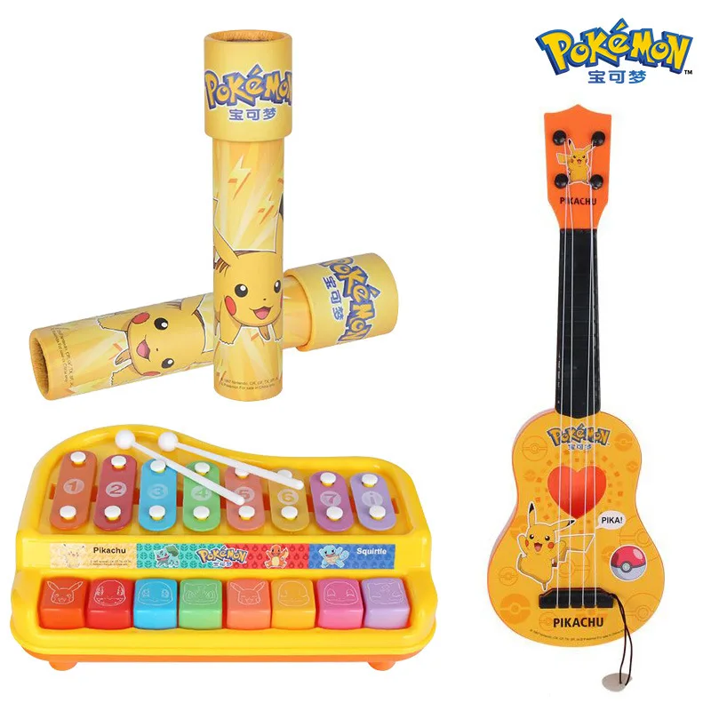 

Pokémon anime around Pikachu musical instruments toys children's ukulele small guitar can play toys children's birthday gifts
