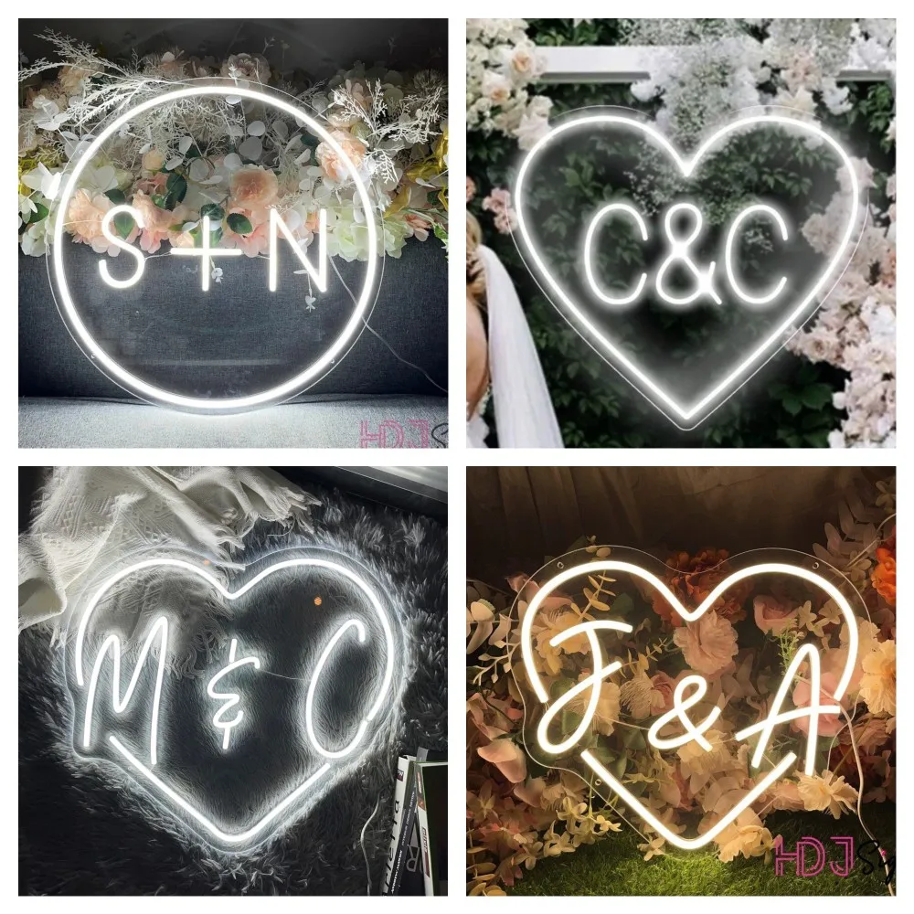 

Custom Neon Sign Love Heart Shape Wall Hanging LED Neon Light Sign for Wedding Decoration Bedroom Home Holiday Party Bar Decor