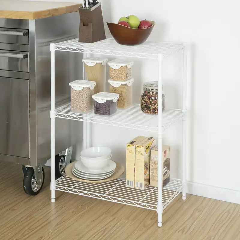

Multipurpose Wire Shelving Rack, White Color, 750lbs Load Capacity