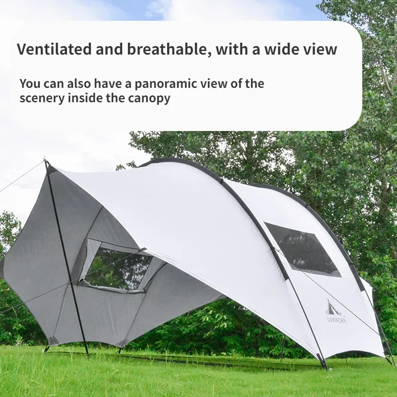 

Camping Tarp Outdoor Traveling Awning Waterproof Shade Sail For Garden Tent 3 Season Portable Beach Canopy Sun-Shelter