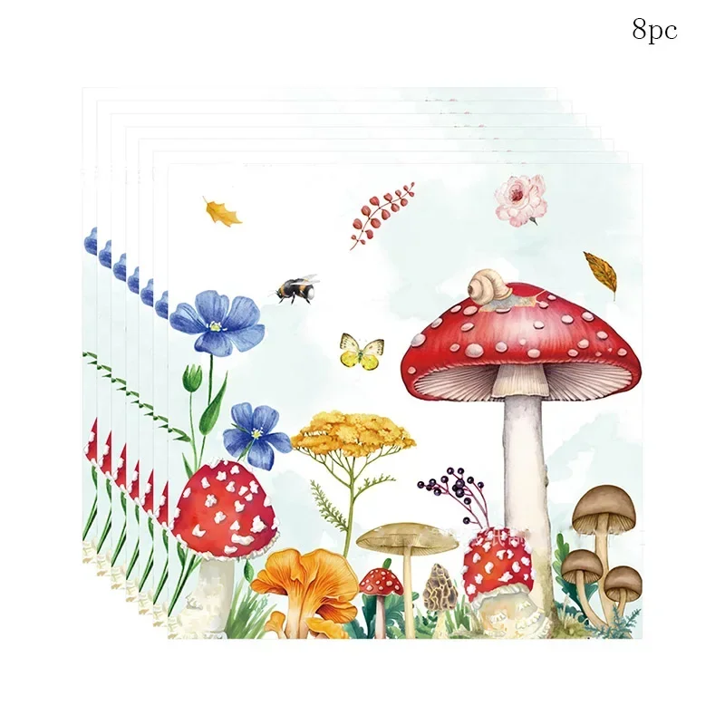 

Одноразовая посуда 8Guests Красный Гриб Happy Kids