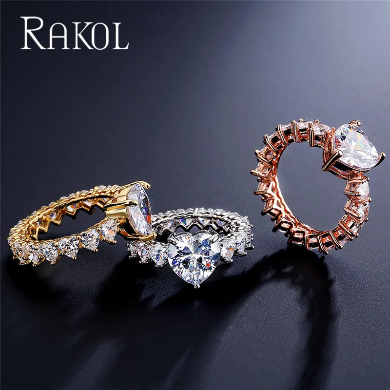

Модное женское кольцо RAKOL геометрической формы с цирконием, высококачественные свадебные украшения, популярное в 2021 году, низкая заводская ...