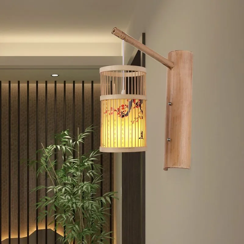 Настенный светильник OUFULA бамбуковый