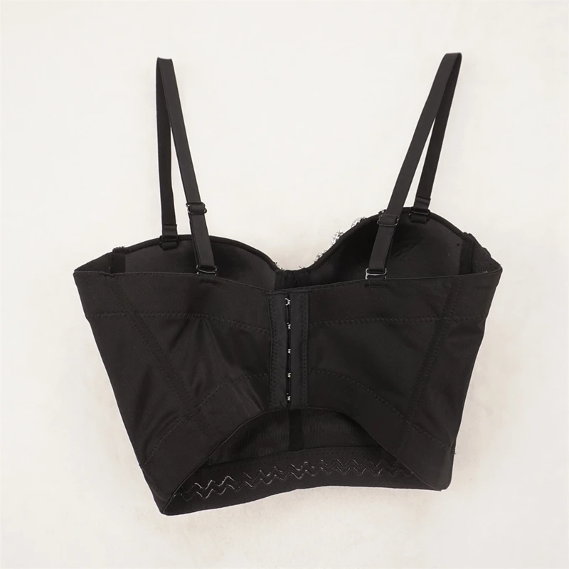 Cupnaya Блестящий женский короткий топ Мягкий корсет пуш-ап летний сексуальный