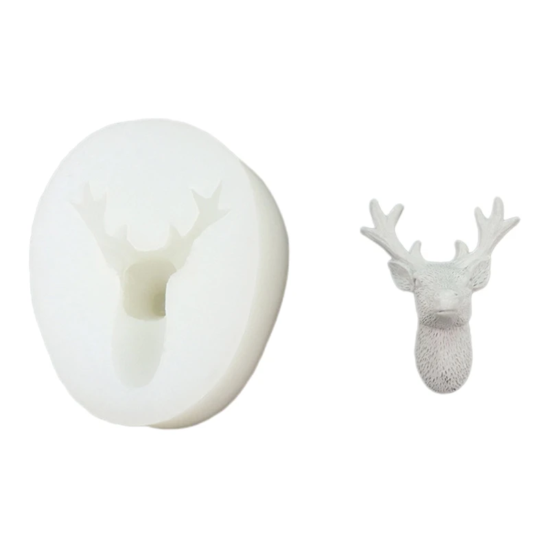 

3D Elk Sika Deer Silicone Mold Candy Fondant Soap Chocolate Cake Mould DIY Mousse Jelly Molds Cupcake Topper Decor Dropship