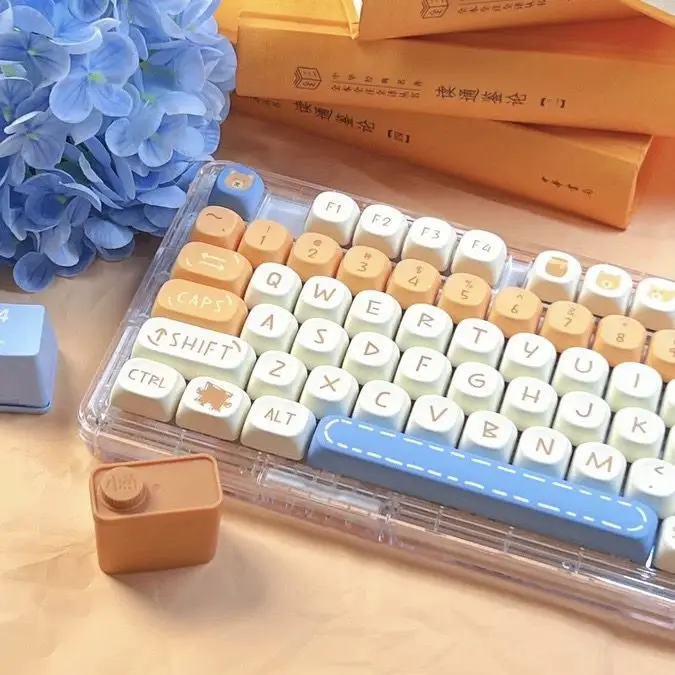 Колпачок для клавиш Pudding Bear MOA высота pbt сублимация 68 75 82 87 немеханическая