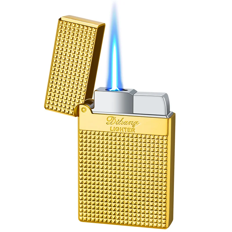 New Arrivals Single Flame Jet Lighter Gas Refillable Gold Flip Sound Windproof Portable Cigar Cigarette Lighters