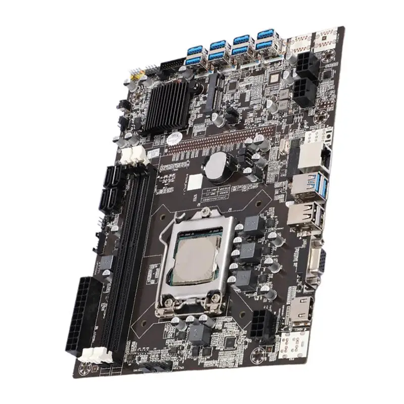 Материнская плата B75 BTC для майнинга LGA 1151 комплект с поддержкой 8 GPU графическая