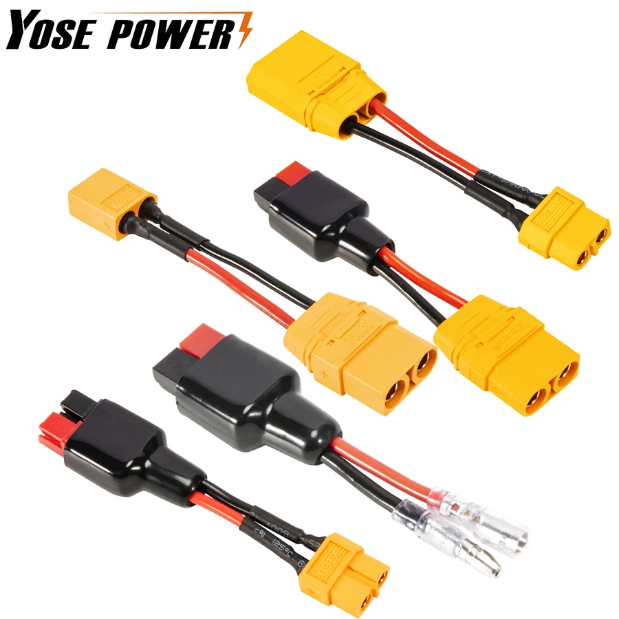 

Yose Power XT90 to XT60 Connector Ebike Battery Kit Controller Anderson to XT90 XT60 JST Bullet Plug Adapter Cable